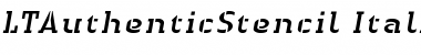 LTAuthenticStencil Regular Font LTAuthenticStencil Regular Font