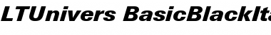 LTUnivers 831 BasicBlackIt Font