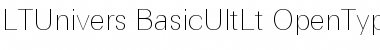 LTUnivers 130 BasicUltLt Font LTUnivers 130 BasicUltLt Font