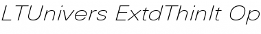 LTUnivers 241 ExtdThinIt Font LTUnivers 241 ExtdThinIt Font