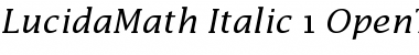 Lucida Math Italic Font