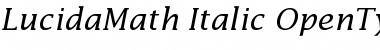 Lucida Math Italic Font