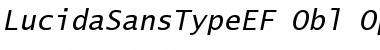 LucidaSansTypeEF Obl Font