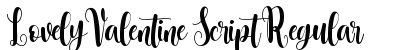 Lovely Valentine Script Regular