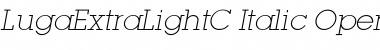LugaExtraLightC Italic Font