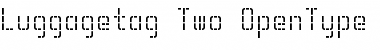 Luggagetag Font