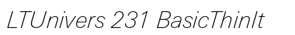 LTUnivers 231 BasicThinIt Preview