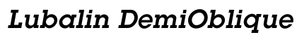 Lubalin DemiOblique Preview