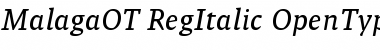 Malaga OT Reg Italic Font