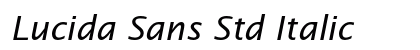 Lucida Sans Std Italic Preview