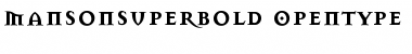 MansonSuper Font