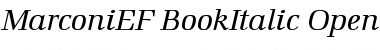 MarconiEF-BookItalic Regular Font
