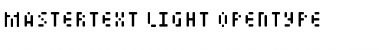 Mastertext Light Font