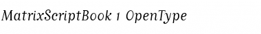 MatrixScriptBook Font