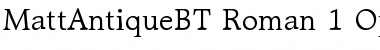 Matt Antique Font