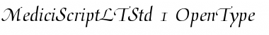 Medici Script LT Std Medium Font