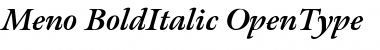 Meno BoldItalic Font