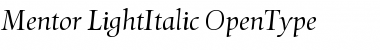 Mentor Light Italic Font
