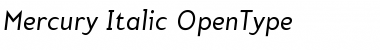 Mercury Italic Font Mercury Italic Font