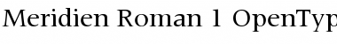 Meridien Roman Font Meridien Roman Font