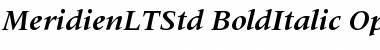 Meridien LT Std Bold Italic Font