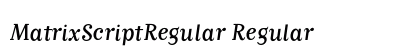 MatrixScriptRegular Regular preview