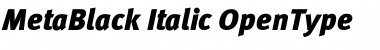 Meta Black Italic Font