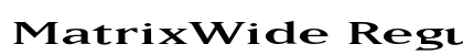 MatrixWide Regular preview