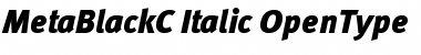 MetaBlackC Italic Font