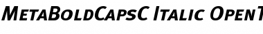 MetaBoldCapsC Italic Font