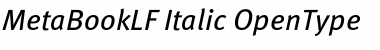 Meta Book Lf Italic Font