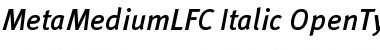 MetaMediumLFC Italic Font