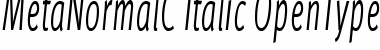 MetaNormalC Italic Font