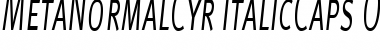 MetaNormalCyr-ItalicCaps Regular Font