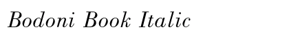 Bodoni Book Italic preview