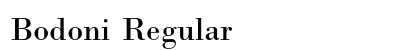 Bodoni Regular Preview