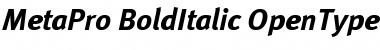 MetaPro-BoldItalic Regular Font