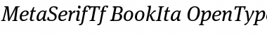 MetaSerifTf-BookIta Regular Font