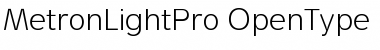 Metron Light Pro Regular Font Metron Light Pro Regular Font