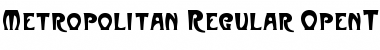 Metropolitan Regular Font