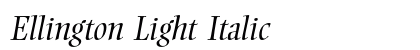 Ellington Light Italic Preview