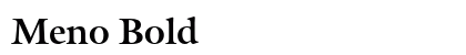 Meno Bold Preview