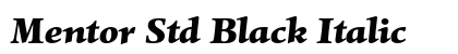 Mentor Std Black Italic Preview