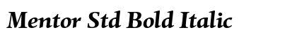 Mentor Std Bold Italic preview