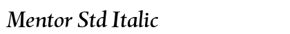 Mentor Std Italic Preview