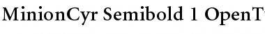 Minion Cyrillic Semibold Font