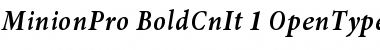 Minion Pro Bold Cond Italic Font