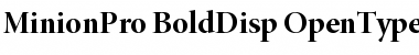 Minion Pro Bold Display Font
