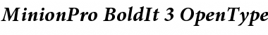 Minion Pro Bold Italic Font