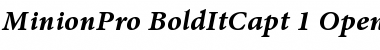 Minion Pro Bold Italic Caption Font